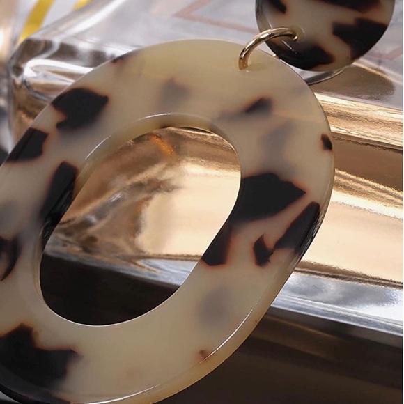 Tortoise Shell Earrings - Picture 2 of 2